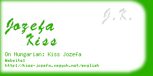 jozefa kiss business card